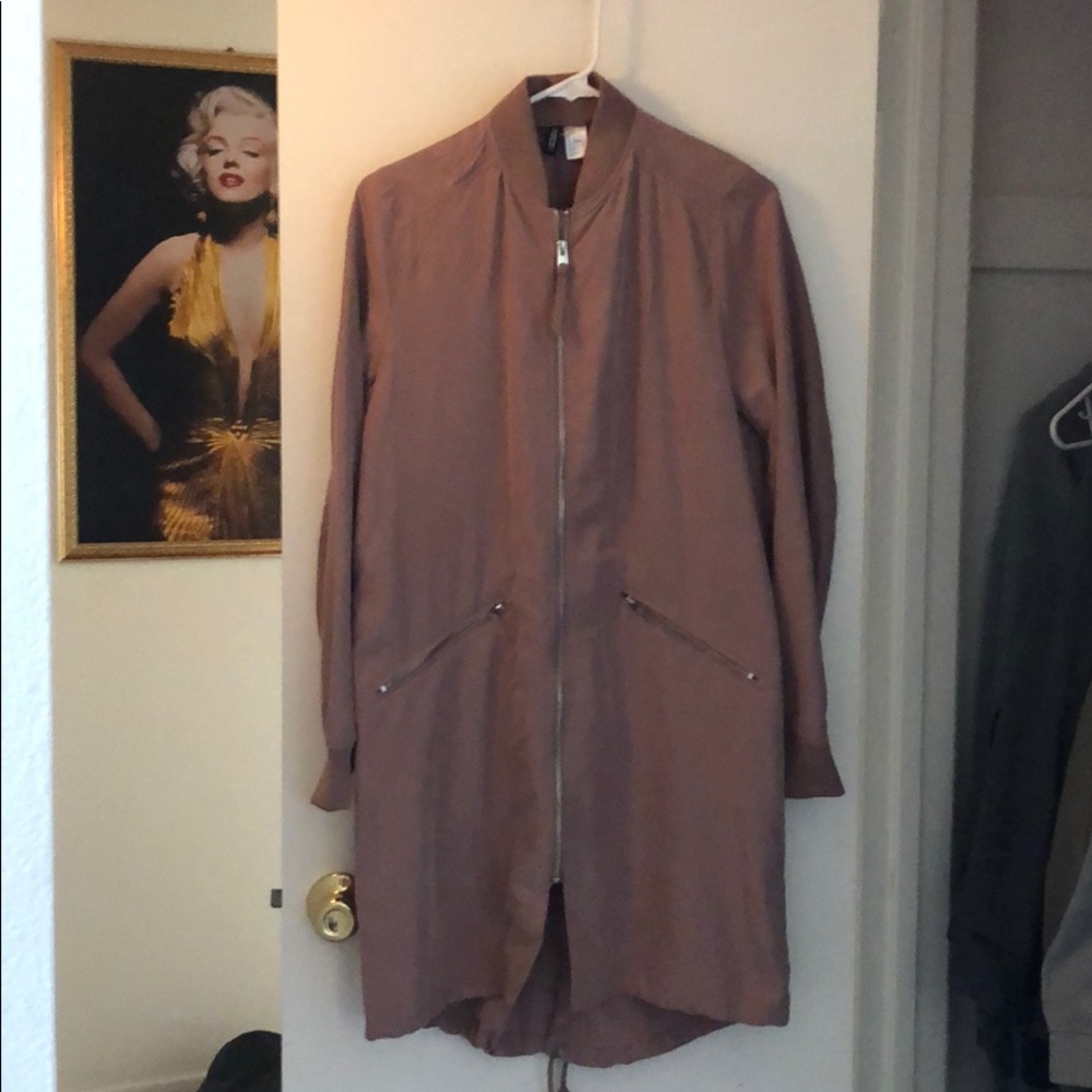 H&M Long cardigan with pockets and zipper